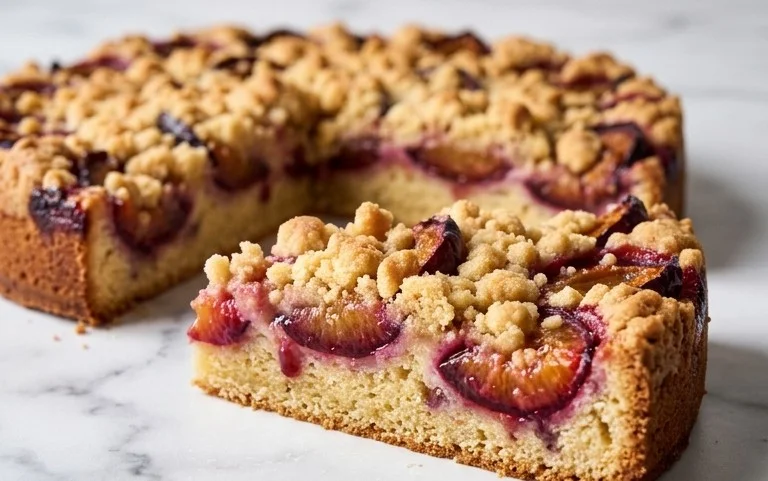 Pflaumenkuchen mit Streuseln