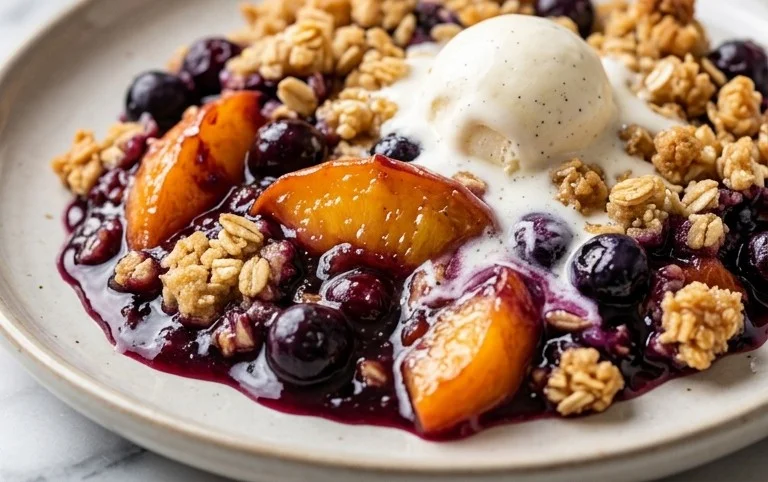 Blueberry Peach Crumble