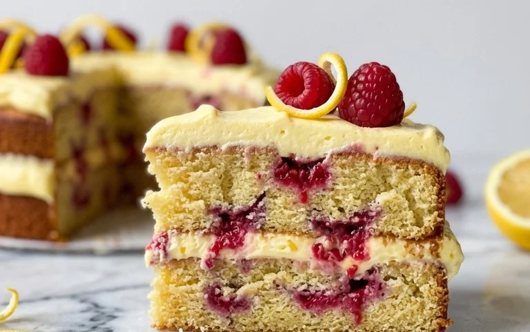 Saftiger Himbeer-Zitronen-Kuchen: Sonnenschein zum Löffeln!